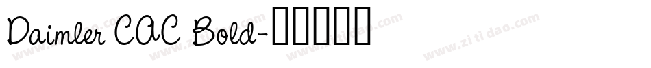 Daimler CAC Bold字体转换